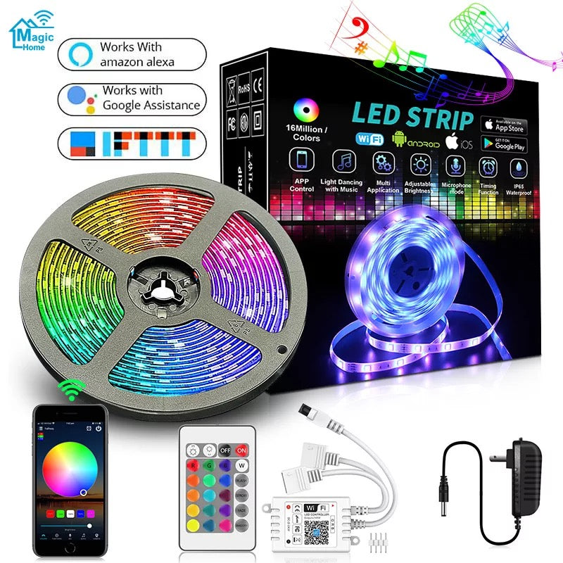 Smart Wifi LED  Strip Lights Waterproof Alexa Echos Google Home B-SPIN PTY LTD