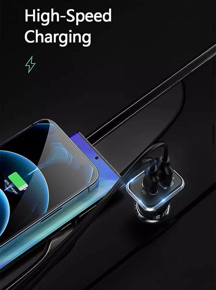 USB Car Charger Socket PD Type C and QC 3.0 Quick Charger B-SPIN PTY LTD