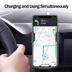 Fast Charger With Qi Wireless Car Holder Gravity Mount Universal Compatibility