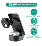 Wireless Charging Stand 15W 3 in 1 Wireless Charger Dock Station B-SPIN PTY LTD