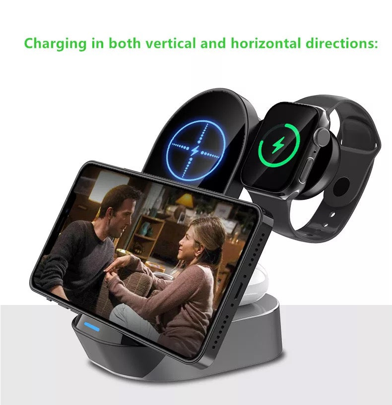 Wireless Charging Stand 15W 3 in 1 Wireless Charger Dock Station B-SPIN PTY LTD
