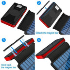 Solar Power Bank Waterproof wireless 30000mAh QI fastest charger 2 USB port with 3 and 5  pannels B-SPIN PTY LTD
