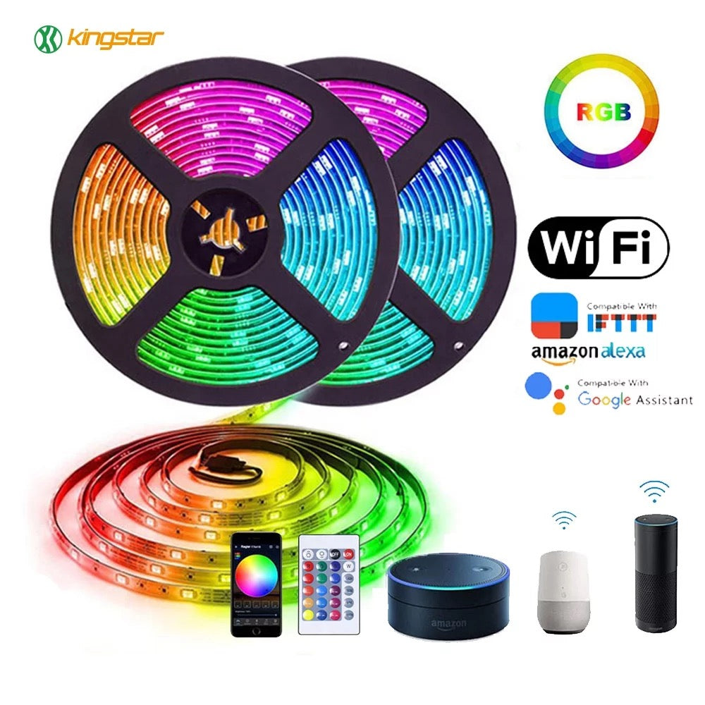 Smart Wifi LED  Strip Lights Waterproof Alexa Echos Google Home B-SPIN PTY LTD