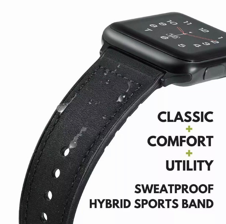 Genuine Leather Silicone Band Strap for Apple iWatch Series  38/45mm B-SPIN PTY LTD