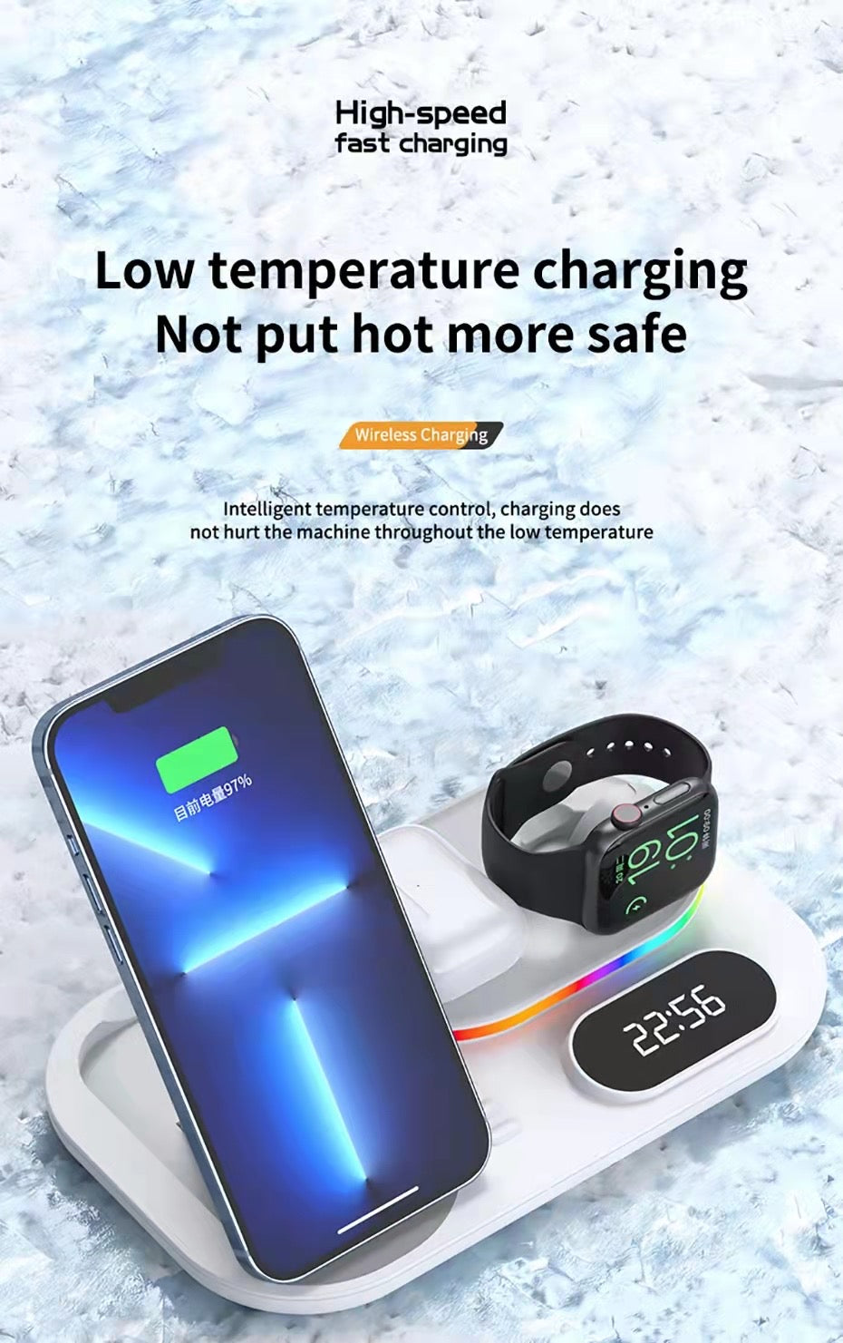 4 in 1 Wireless Fast Charger Dock Charging Station 30W   For iphone 14 13 Samsung B-SPIN PTY LTD