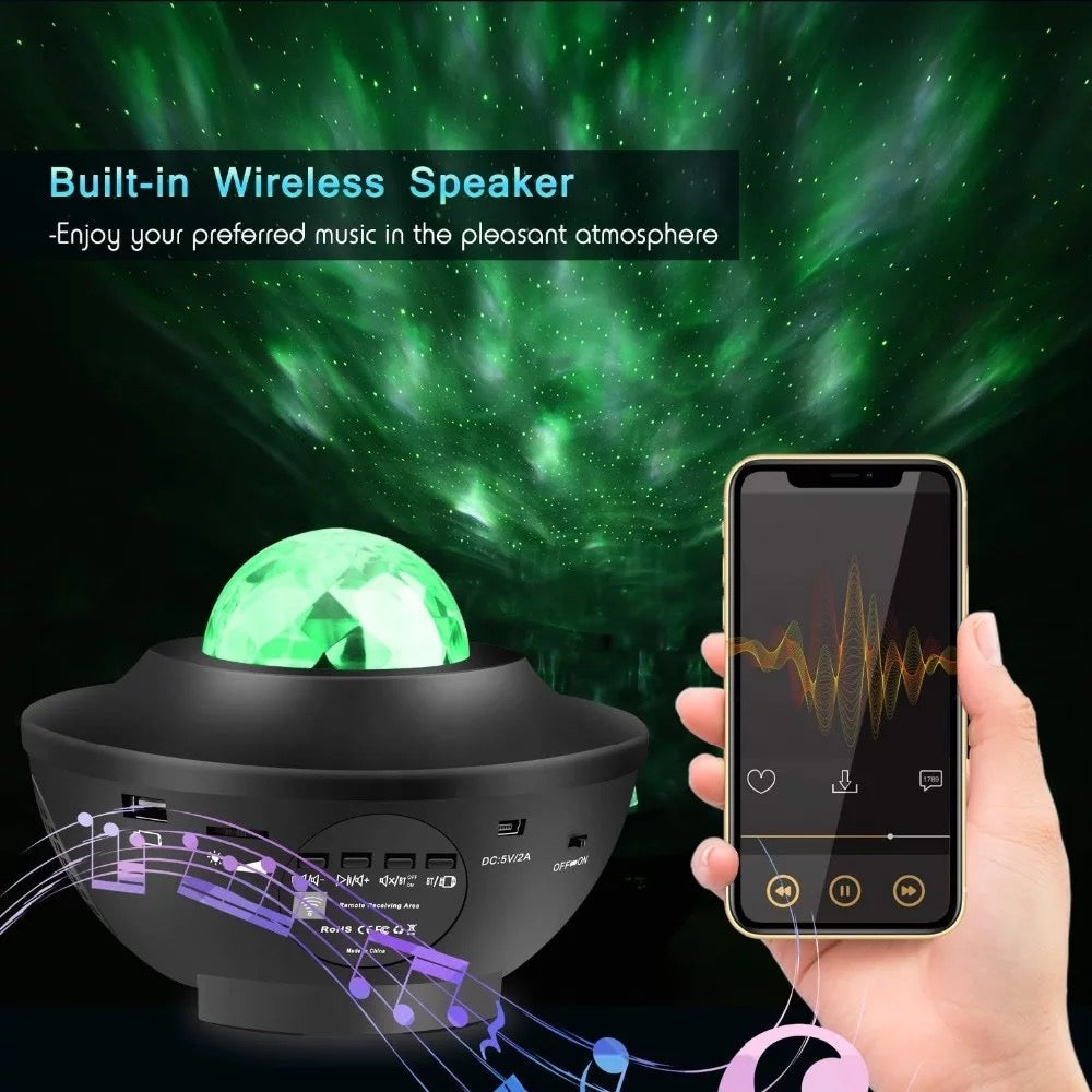 Galaxy Starry Night Lamp LED Star Projector Night Light Ocean Wave Projector