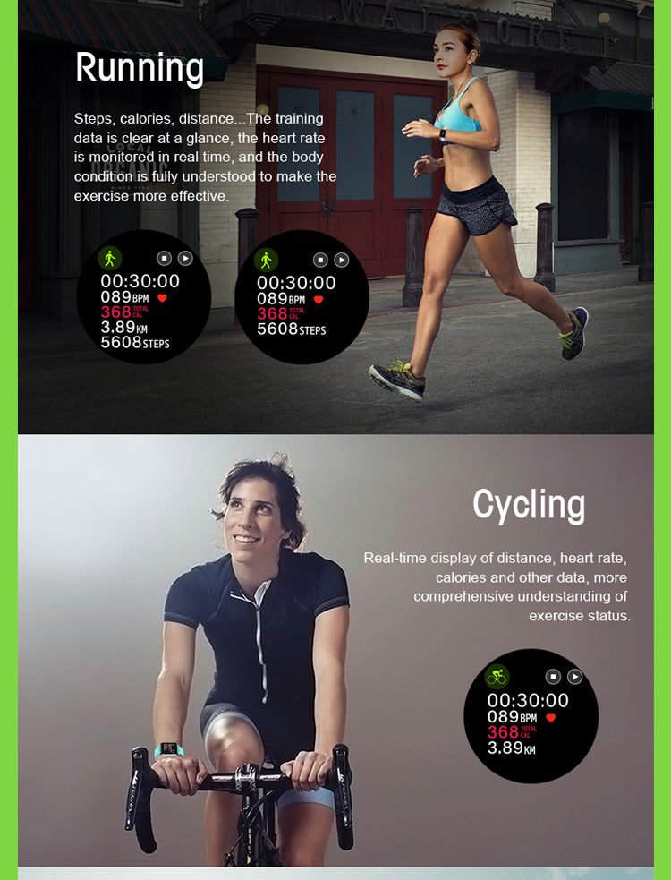 Smart Watch Bluetooth Heart Rate BP Fitness Tracker For iOS Android B-SPIN PTY LTD