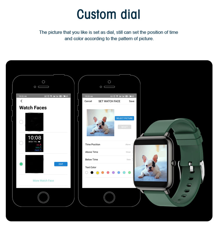 Smart Watch Bluetooth Heart Rate BP Fitness Tracker For iOS Android B-SPIN PTY LTD