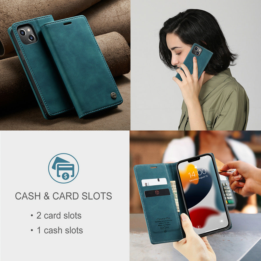Flip Leather Wallet Case Shockproof For Apple iPhone XR 11 12 13 Pro Max Mini B-SPIN PTY LTD
