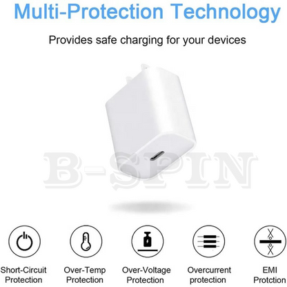 20W PD Charger（Wall Charger, USB C Fast Charging Adapter, USB Type C Charger Compatible with iPhone B-SPIN PTY LTD