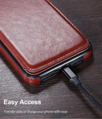 Leather Mobile Phone Wallet Card Holder Flip Cover Iphone and Samsung