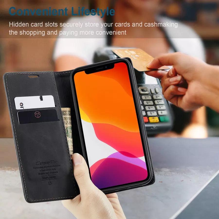 Flip Leather Wallet Case Shockproof For Apple iPhone XR 11 12 13 Pro Max Mini B-SPIN PTY LTD