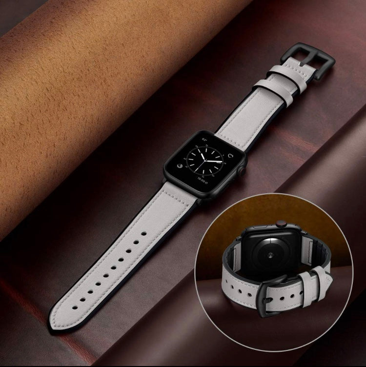 Genuine Leather Silicone Band Strap for Apple iWatch Series  38/45mm B-SPIN PTY LTD