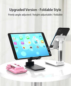 Adjustable Folding Desk Desktop Cell Phone Stand Mount Holder For iPhone & Tablet