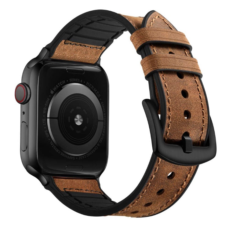 Genuine Leather Silicone Band Strap for Apple iWatch Series  38/45mm B-SPIN PTY LTD