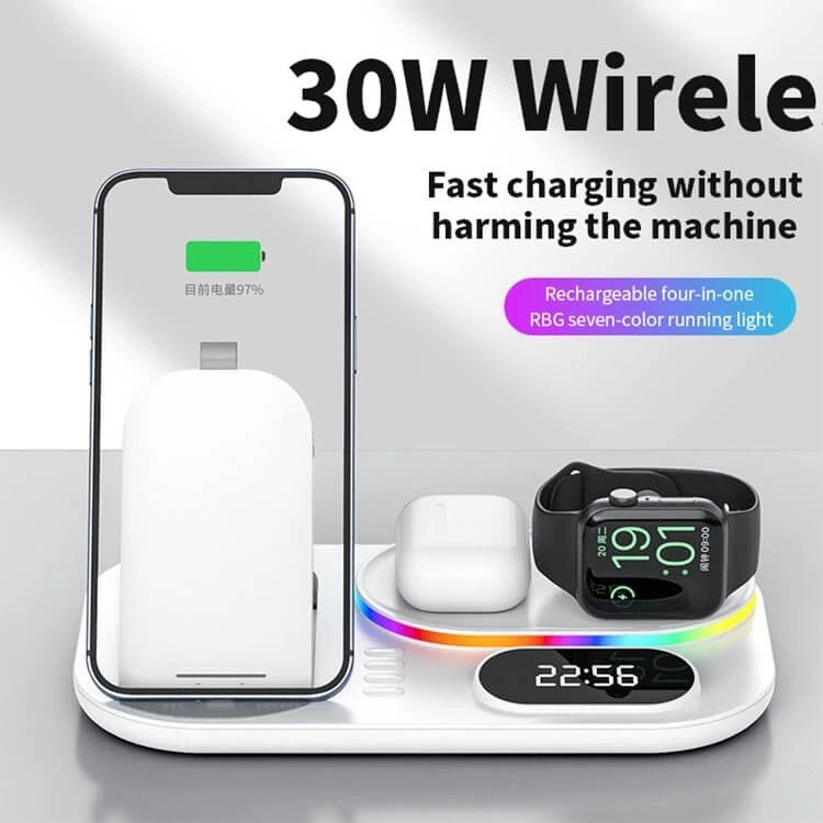 4 in 1 Wireless Fast Charger Dock Charging Station 30W   For iphone 14 13 Samsung B-SPIN PTY LTD
