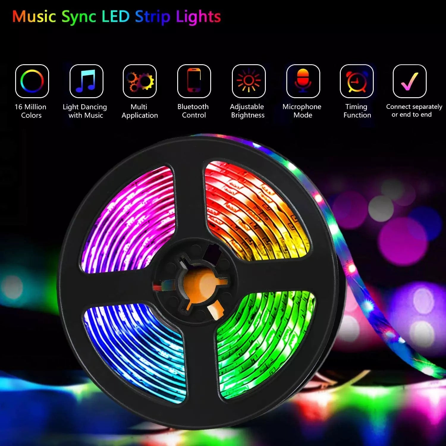 Smart Wifi LED  Strip Lights Waterproof Alexa Echos Google Home B-SPIN PTY LTD