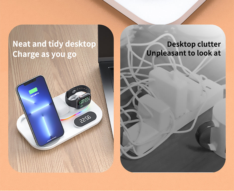 4 in 1 Wireless Fast Charger Dock Charging Station 30W   For iphone 14 13 Samsung B-SPIN PTY LTD