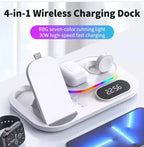 4 in 1 Wireless Fast Charger Dock Charging Station 30W   For iphone 14 13 Samsung B-SPIN PTY LTD