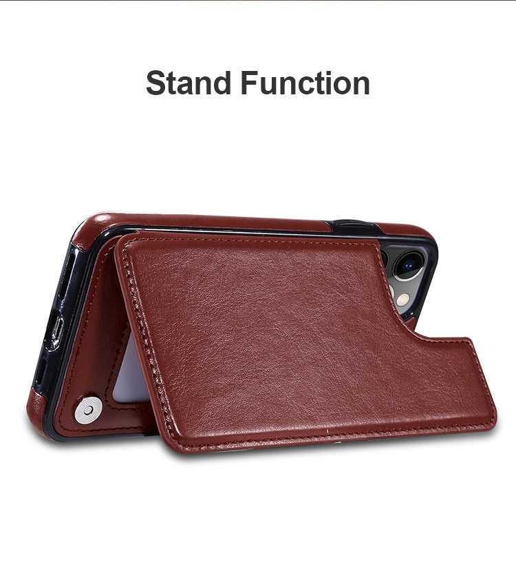 Leather Mobile Phone Wallet Card Holder Flip Cover Iphone and Samsung