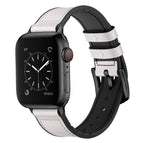Genuine Leather Silicone Band Strap for Apple iWatch Series  38/45mm B-SPIN PTY LTD