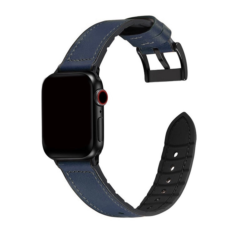 Genuine Leather Silicone Band Strap for Apple iWatch Series  38/45mm B-SPIN PTY LTD