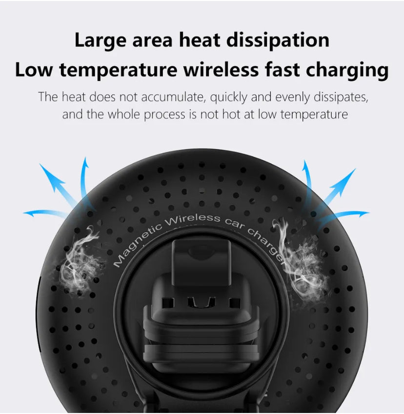 Car Charger Mount 15W MagSafe Fast Wireless Charging for Apple iPhone B-SPIN PTY LTD