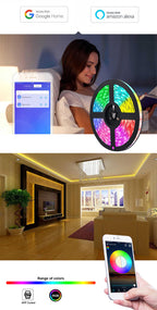 Smart Wifi LED  Strip Lights Waterproof Alexa Echos Google Home B-SPIN PTY LTD