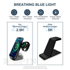 Wireless Charging Stand 15W 3 in 1 Wireless Charger Dock Station B-SPIN PTY LTD
