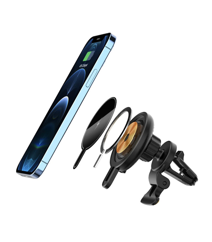 Car Charger Mount 15W MagSafe Fast Wireless Charging for Apple iPhone B-SPIN PTY LTD