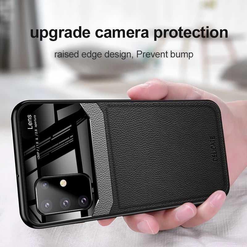Luxury Protective Hybrid PU Leather Luxury Phone Case Samsung S10 S20 S21 Ultra Plus