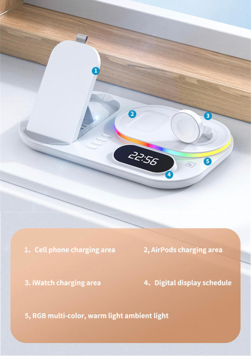 4 in 1 Wireless Fast Charger Dock Charging Station 30W   For iphone 14 13 Samsung B-SPIN PTY LTD