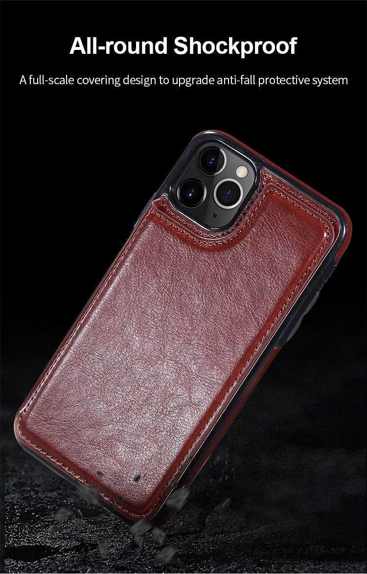 Leather Mobile Phone Wallet Card Holder Flip Cover Iphone and Samsung