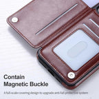 Leather Mobile Phone Wallet Card Holder Flip Cover Iphone and Samsung