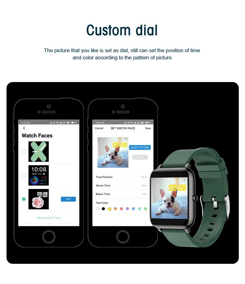 Smart Watch Bluetooth Heart Rate BP Fitness Tracker For iOS Android B-SPIN PTY LTD