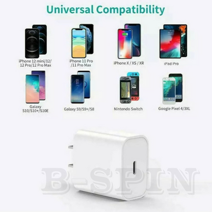 20W PD Charger（Wall Charger, USB C Fast Charging Adapter, USB Type C Charger Compatible with iPhone B-SPIN PTY LTD