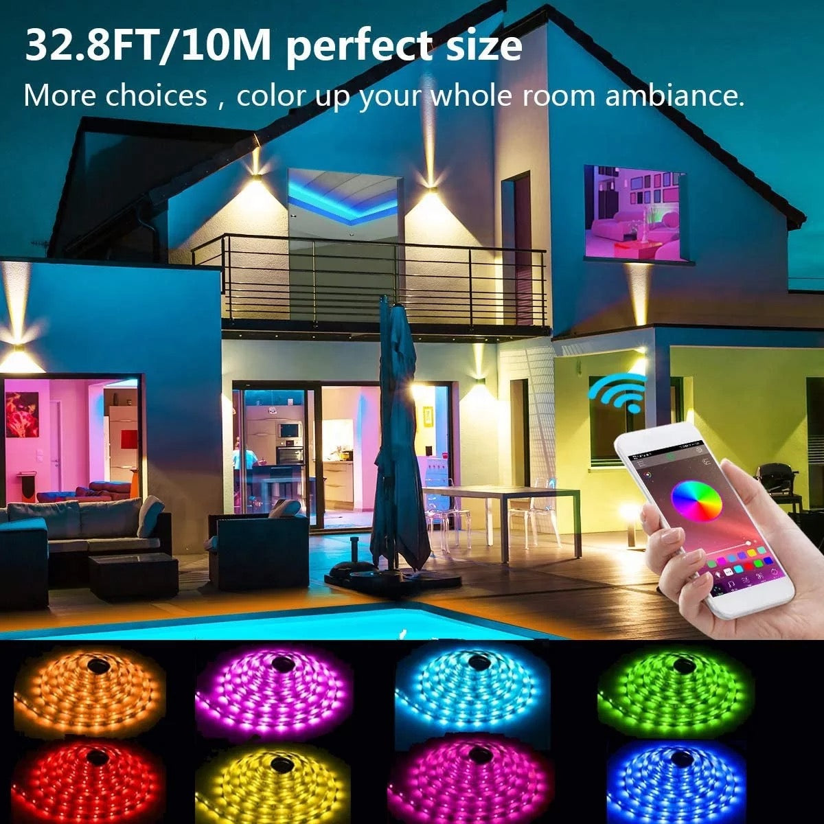 Smart Wifi LED  Strip Lights Waterproof Alexa Echos Google Home B-SPIN PTY LTD