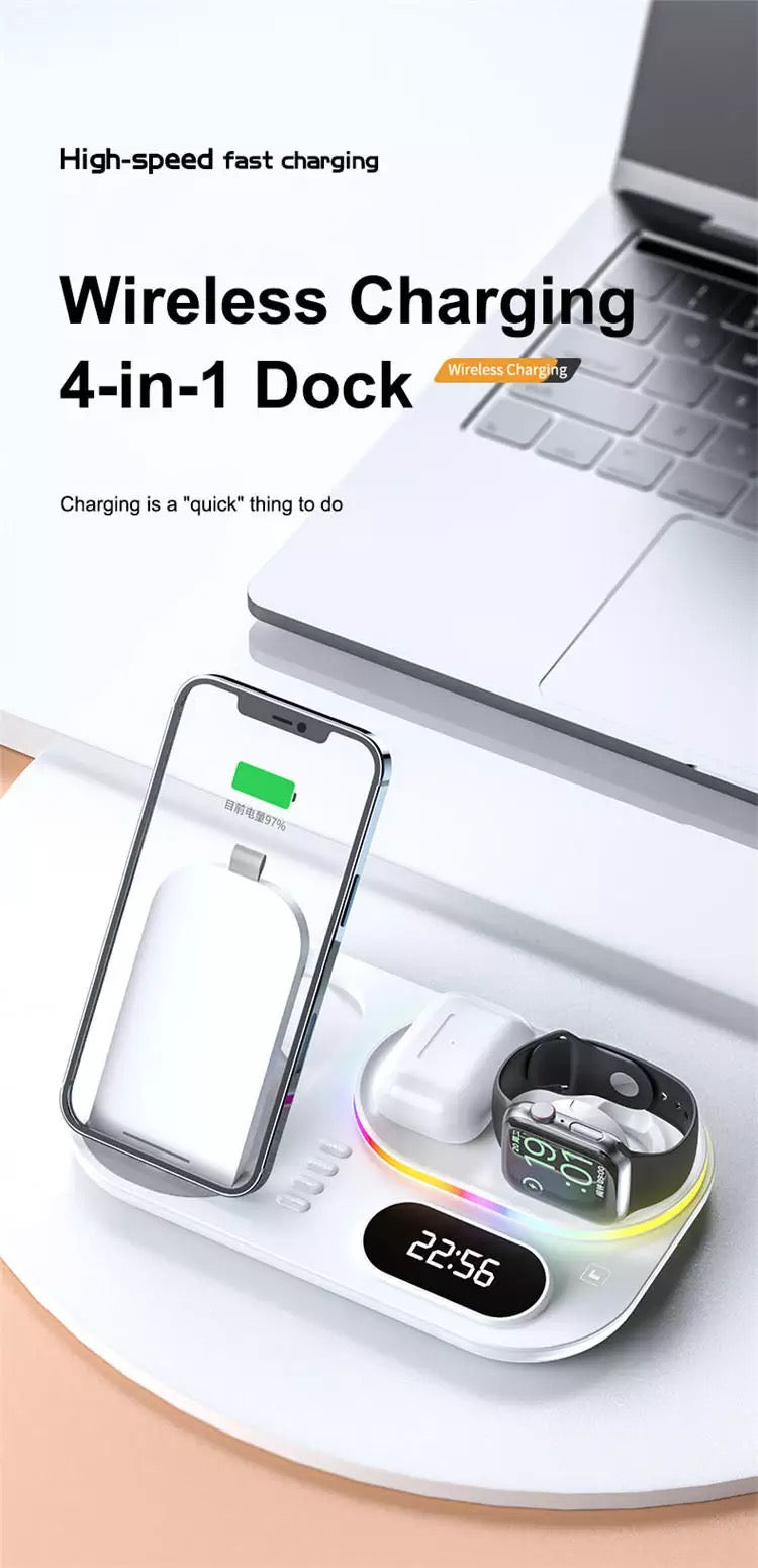 4 in 1 Wireless Fast Charger Dock Charging Station 30W   For iphone 14 13 Samsung B-SPIN PTY LTD