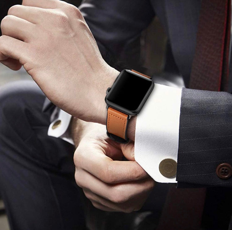 Genuine Leather Silicone Band Strap for Apple iWatch Series  38/45mm B-SPIN PTY LTD