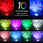 Galaxy Starry Night Lamp LED Star Projector Night Light Ocean Wave Projector