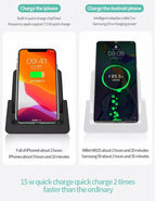 Wireless  Charging Station 15W Fast Stand Dock  Cradle for iPhone Samsung Huawei B-SPIN PTY LTD