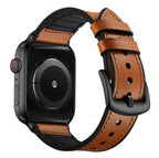 Genuine Leather Silicone Band Strap for Apple iWatch Series  38/45mm B-SPIN PTY LTD