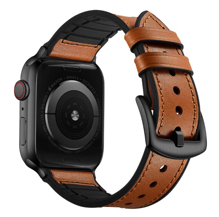 Genuine Leather Silicone Band Strap for Apple iWatch Series  38/45mm B-SPIN PTY LTD