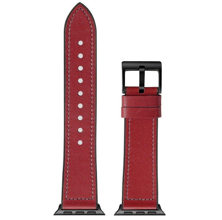 Genuine Leather Silicone Band Strap for Apple iWatch Series  38/45mm B-SPIN PTY LTD