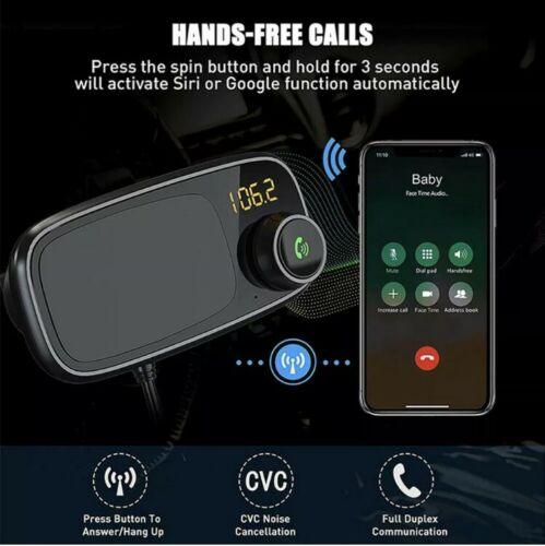 Handsfree Wireless Bluetooth FM Transmitter Car Kit Mp3 Player With USB Charger B-SPIN