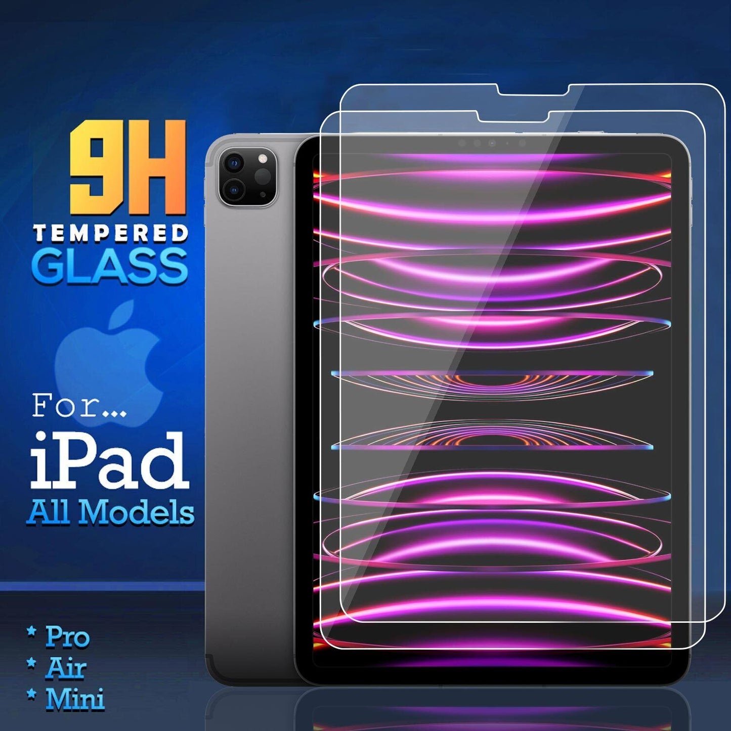 Tempered Glass Screen Protector For iPad10th 9th 8th 7th 6th Gen Air 4 Pro 11 12.9" B-SPIN PTY LTD