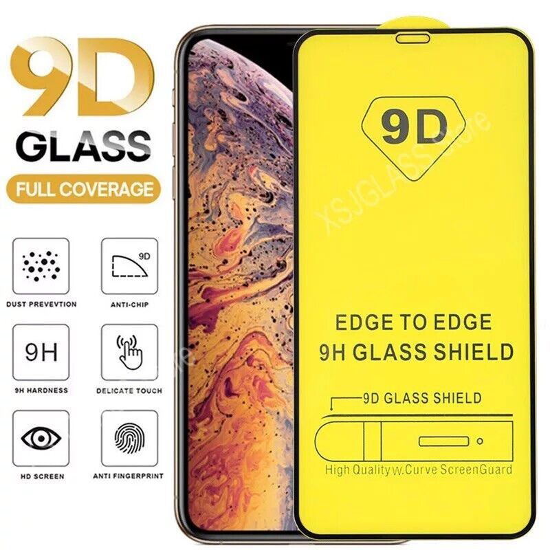 Full Coverage 9D Tempered Glass Screen Protector For iPhone X XR XS MAX 11 12 13 14 B-SPIN PTY LTD