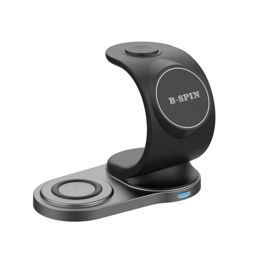 Magnetic Wireless Charger Stand 3 In 1 MagSafe Fast Charging Dock Station B-SPIN PTY LTD