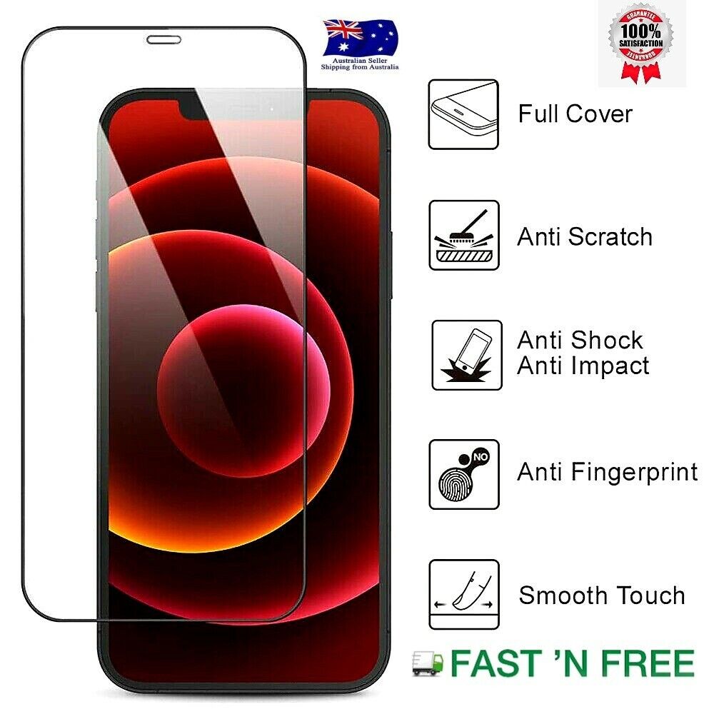 Full Coverage 9D Tempered Glass Screen Protector For iPhone X XR XS MAX 11 12 13 14 B-SPIN PTY LTD
