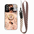 Luxury Mirror Heart Holder Camera Protective Case For iPhone